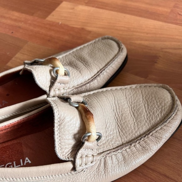 The Lords Club - Laveglia Bamboo Accent Driving Loafers Tan Leather Size 7.5 - Picture 5 of 13